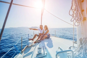 male female on boat